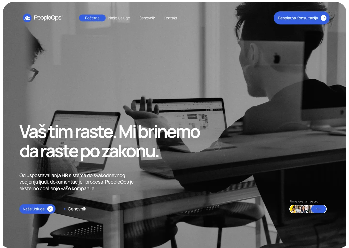 PeopleOps — početna stranica sajta za HR pravne usluge